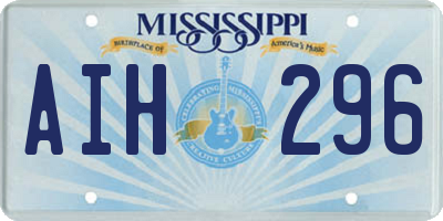 MS license plate AIH296
