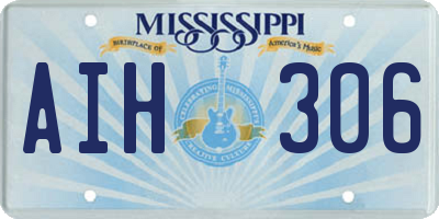MS license plate AIH306