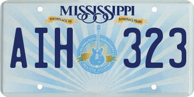 MS license plate AIH323