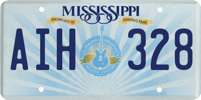 MS license plate AIH328