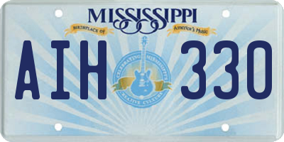 MS license plate AIH330