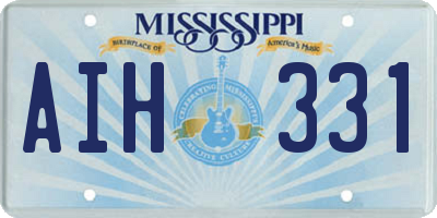 MS license plate AIH331