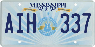 MS license plate AIH337