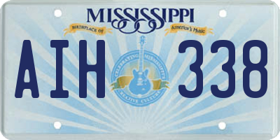 MS license plate AIH338