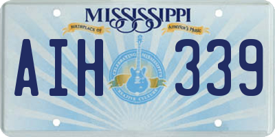 MS license plate AIH339