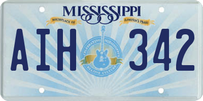 MS license plate AIH342