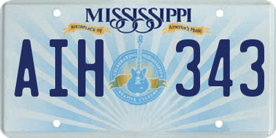 MS license plate AIH343