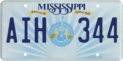 MS license plate AIH344