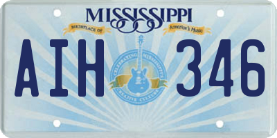 MS license plate AIH346