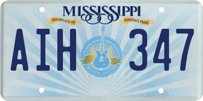 MS license plate AIH347
