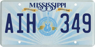 MS license plate AIH349