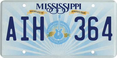 MS license plate AIH364