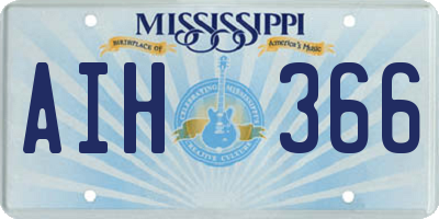 MS license plate AIH366