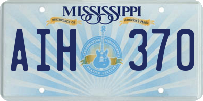 MS license plate AIH370