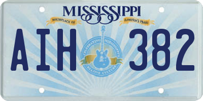 MS license plate AIH382