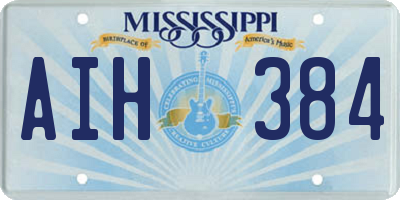 MS license plate AIH384