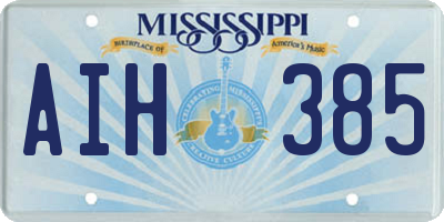 MS license plate AIH385