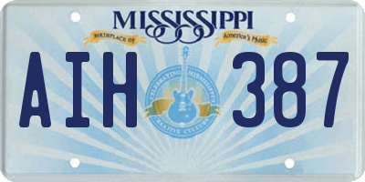 MS license plate AIH387