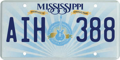 MS license plate AIH388