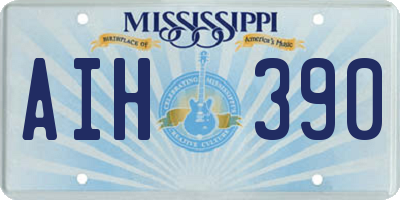 MS license plate AIH390