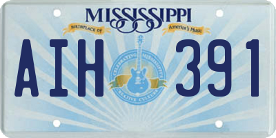 MS license plate AIH391
