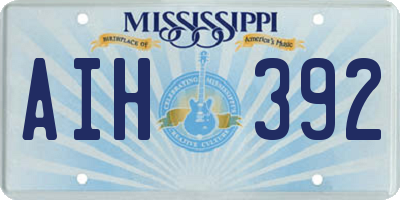 MS license plate AIH392