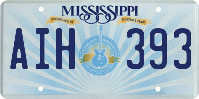 MS license plate AIH393