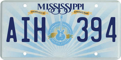 MS license plate AIH394
