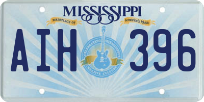 MS license plate AIH396