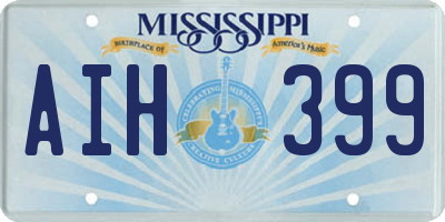 MS license plate AIH399