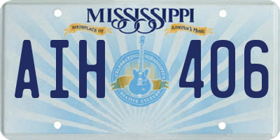 MS license plate AIH406