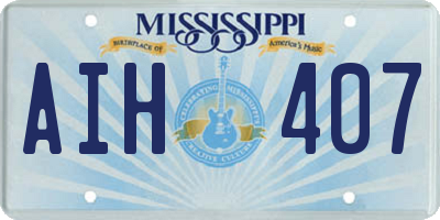 MS license plate AIH407