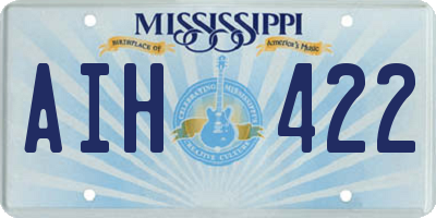 MS license plate AIH422