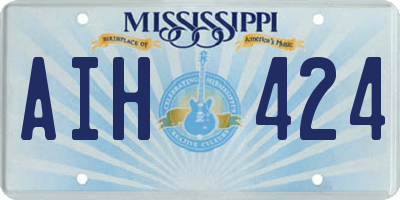 MS license plate AIH424