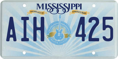 MS license plate AIH425