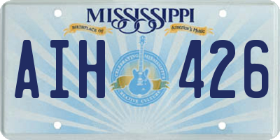 MS license plate AIH426