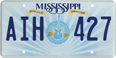 MS license plate AIH427
