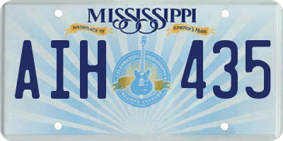 MS license plate AIH435