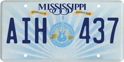 MS license plate AIH437
