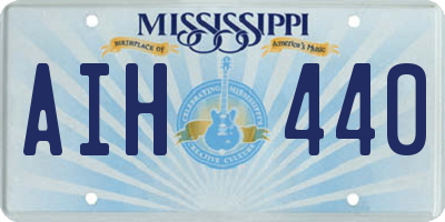 MS license plate AIH440
