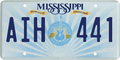MS license plate AIH441