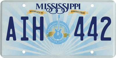 MS license plate AIH442