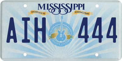 MS license plate AIH444