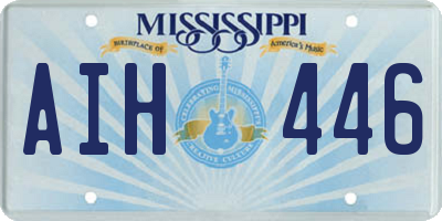 MS license plate AIH446