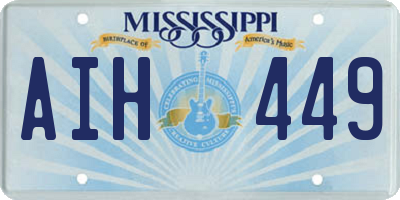 MS license plate AIH449