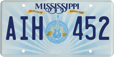 MS license plate AIH452