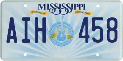 MS license plate AIH458