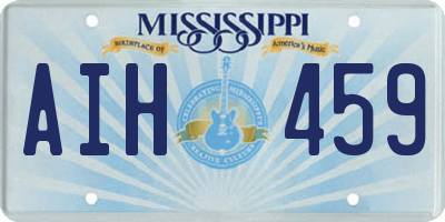 MS license plate AIH459