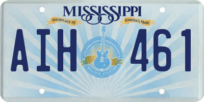 MS license plate AIH461