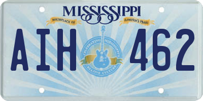MS license plate AIH462